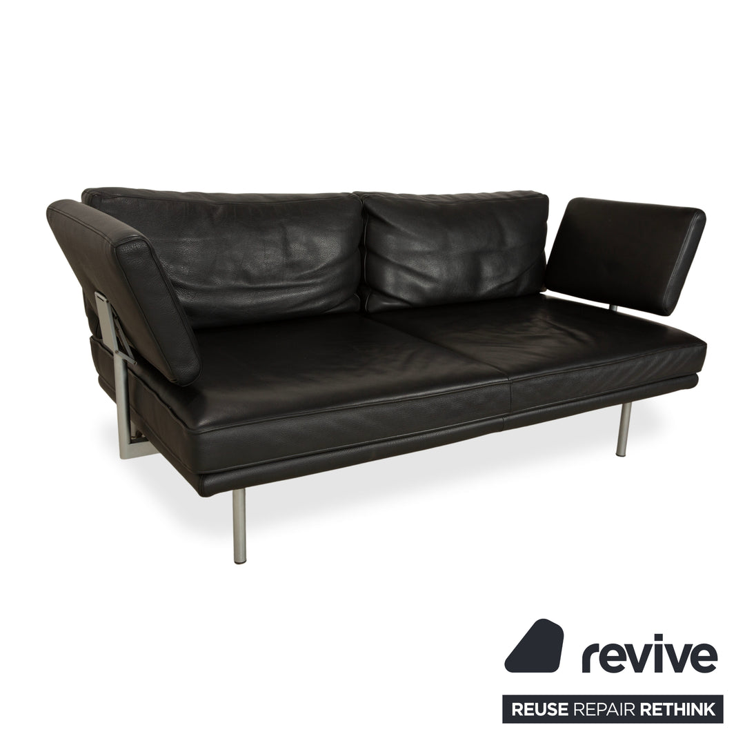 Walter Knoll Living Platform Canapé 2 places en cuir noir
