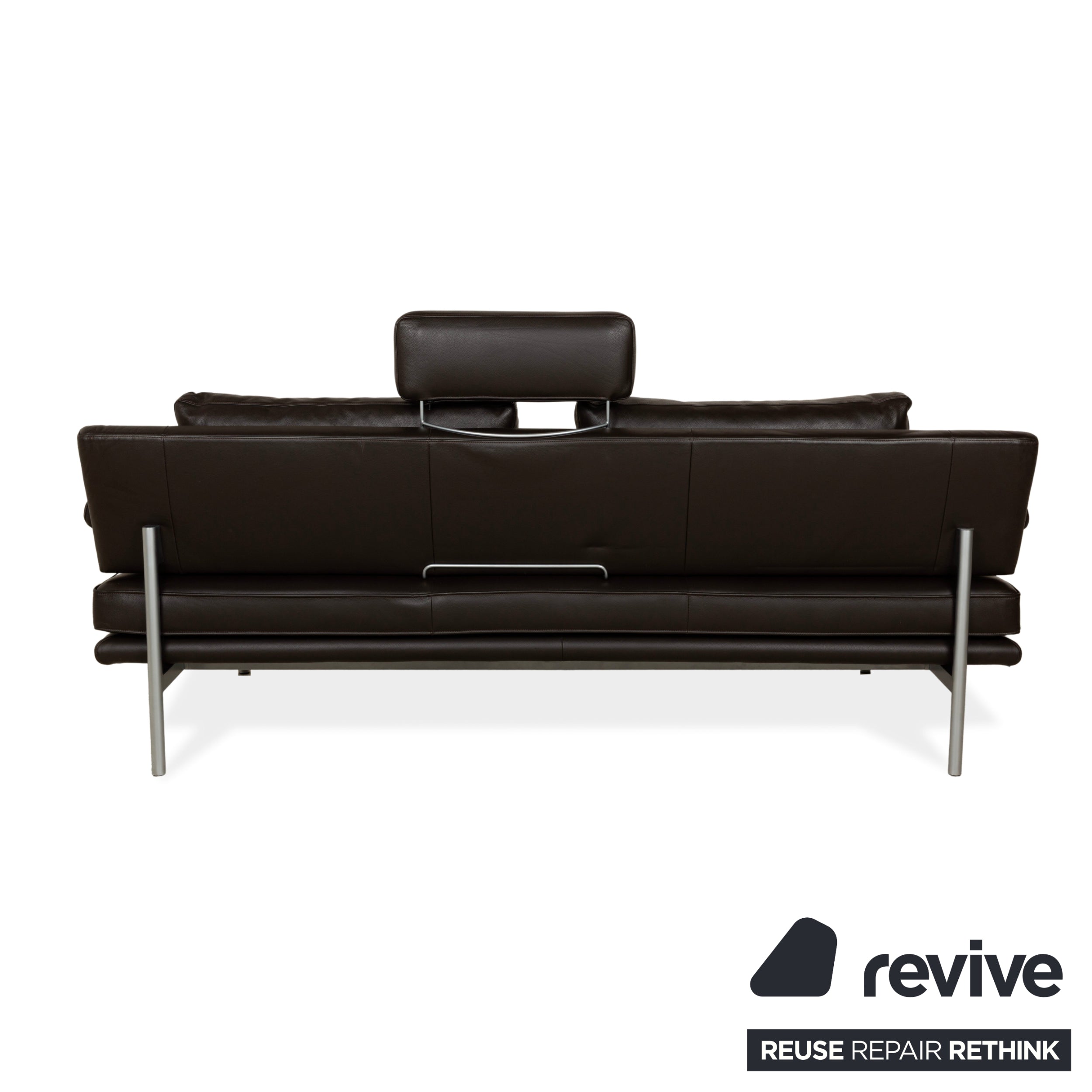 Walter Knoll Living Plattform Leder Dreisitzer Braun Sofa Couch