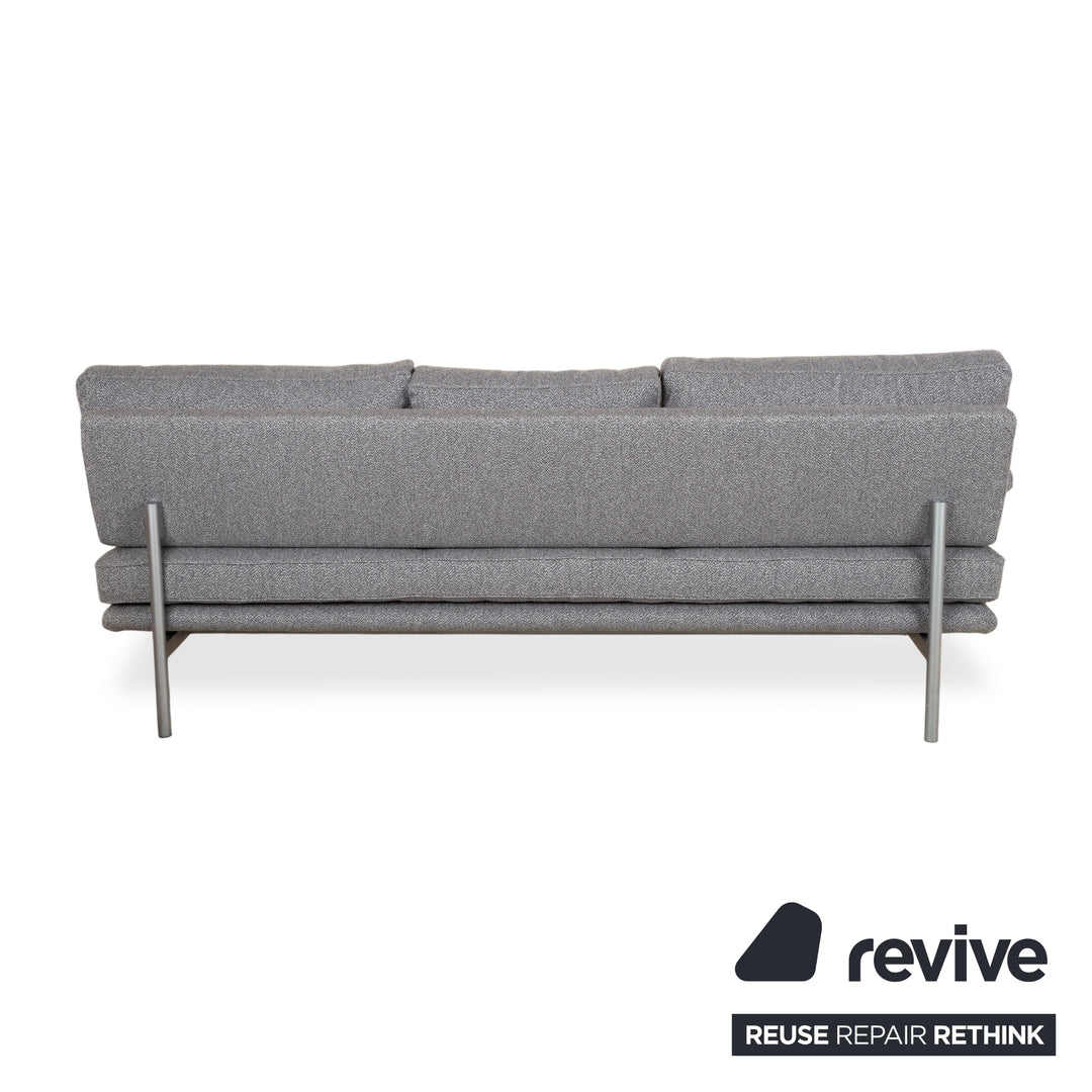 Walter Knoll Living Plattform Stoff Dreisitzer Grau Sofa Couch manuelle Funktion