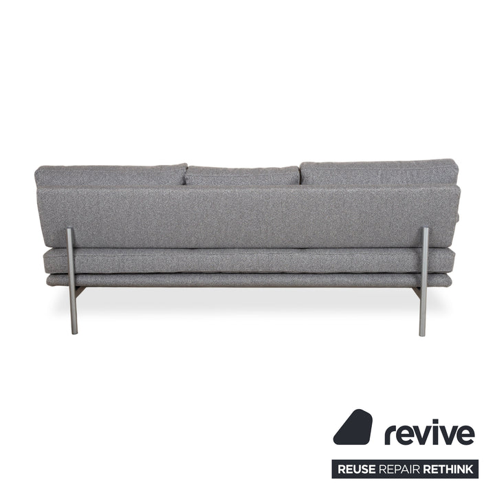 Walter Knoll Living Plattform Stoff Dreisitzer Grau Sofa Couch manuelle Funktion