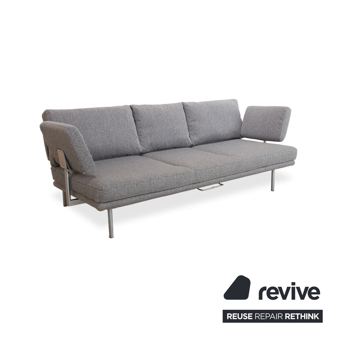 Walter Knoll Living Plattform Stoff Dreisitzer Grau Sofa Couch manuelle Funktion