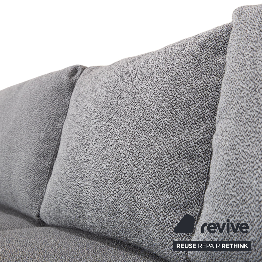 Walter Knoll Living Plattform Stoff Dreisitzer Grau Sofa Couch manuelle Funktion