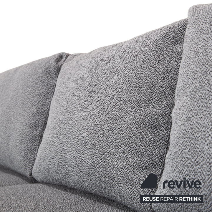 Walter Knoll Living Plattform Stoff Dreisitzer Grau Sofa Couch manuelle Funktion