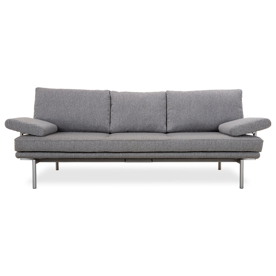 Walter Knoll Living Plattform Stoff Dreisitzer Grau Sofa Couch manuelle Funktion