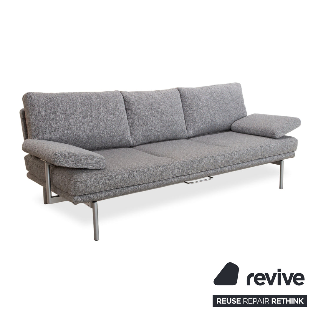 Walter Knoll Living Plattform Stoff Dreisitzer Grau Sofa Couch manuelle Funktion