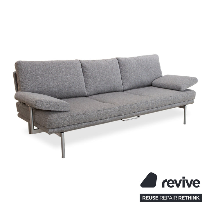 Walter Knoll Living Plattform Stoff Dreisitzer Grau Sofa Couch manuelle Funktion