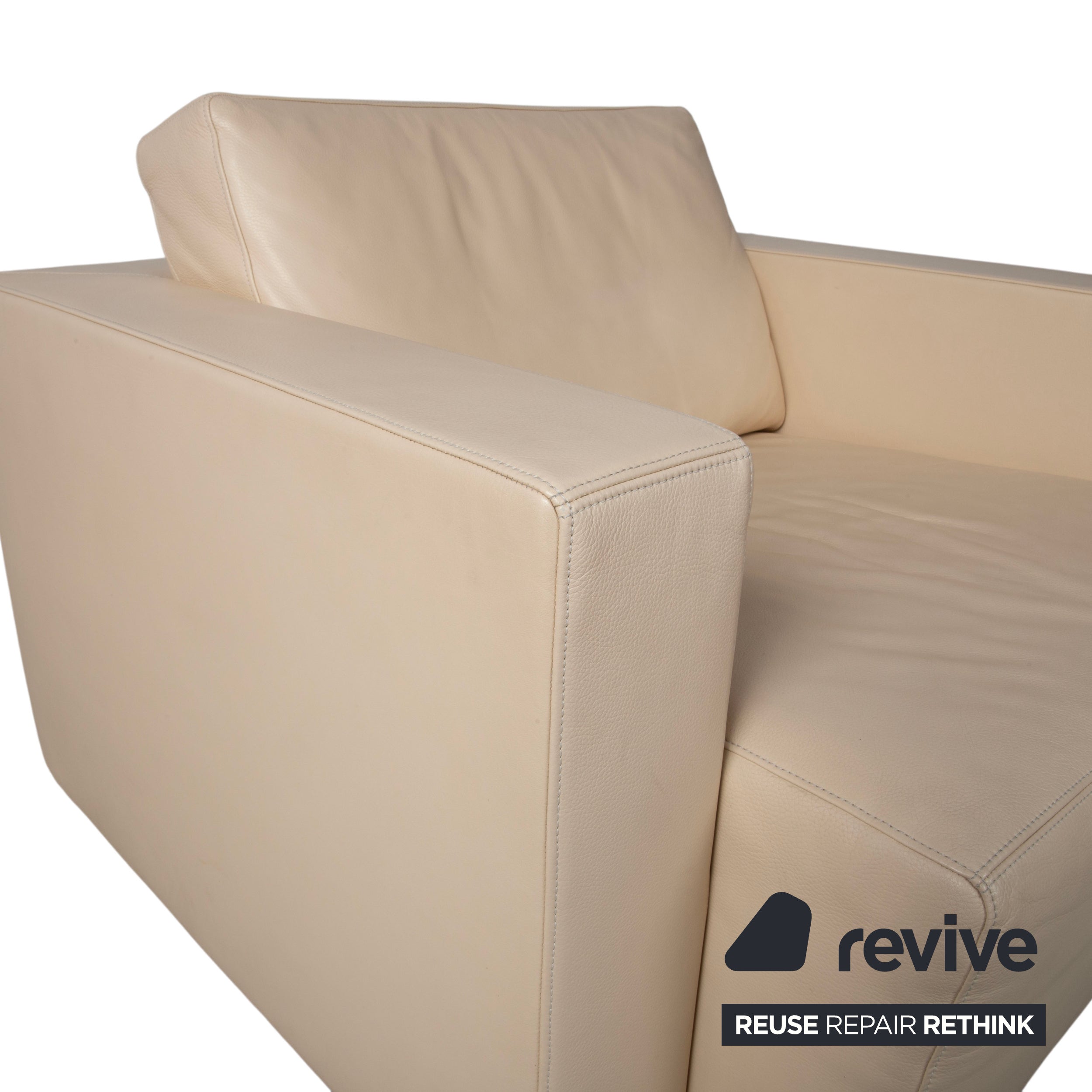 Walter Knoll Nelson Leather Armchair Cream Beige