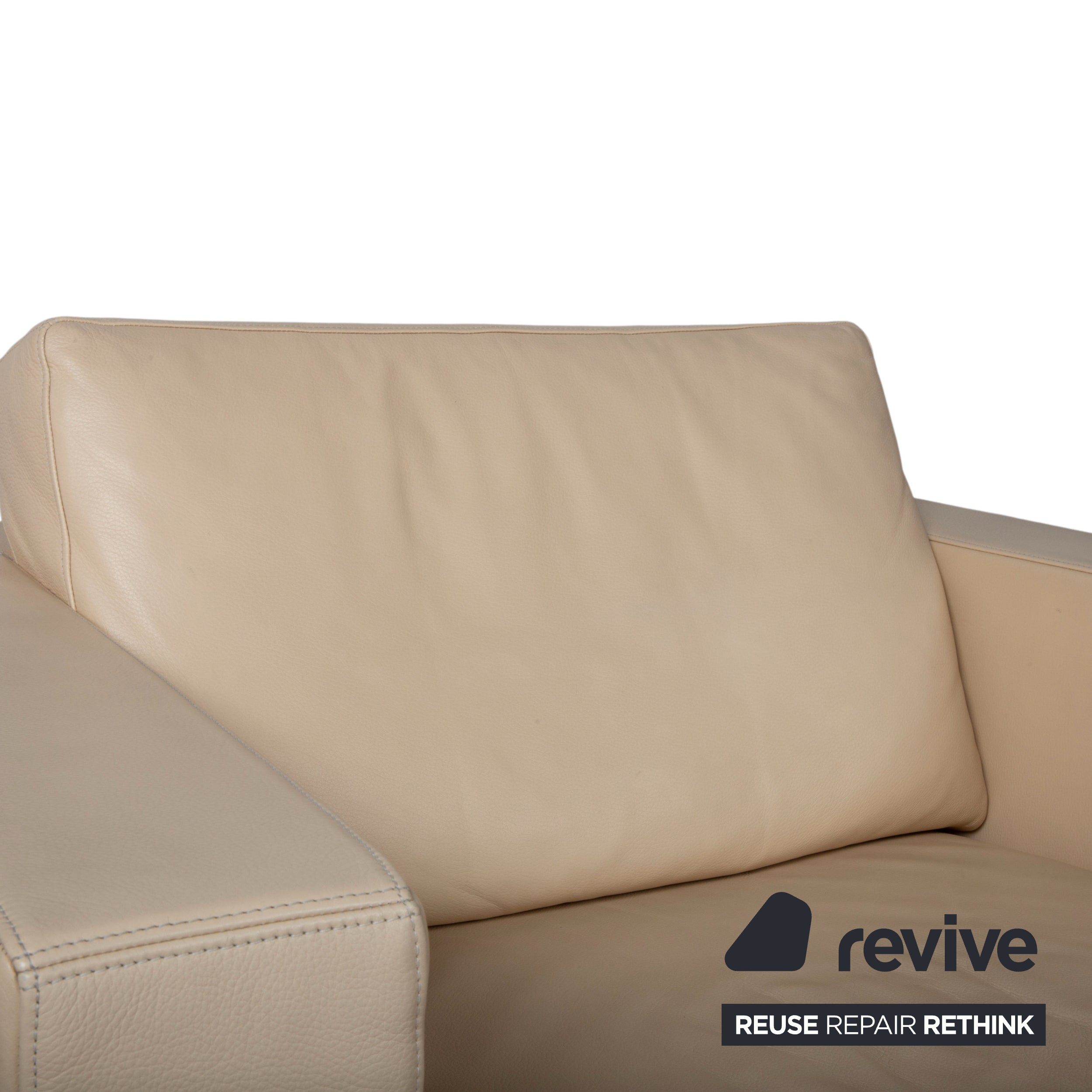 Walter Knoll Nelson Leather Armchair Cream Beige