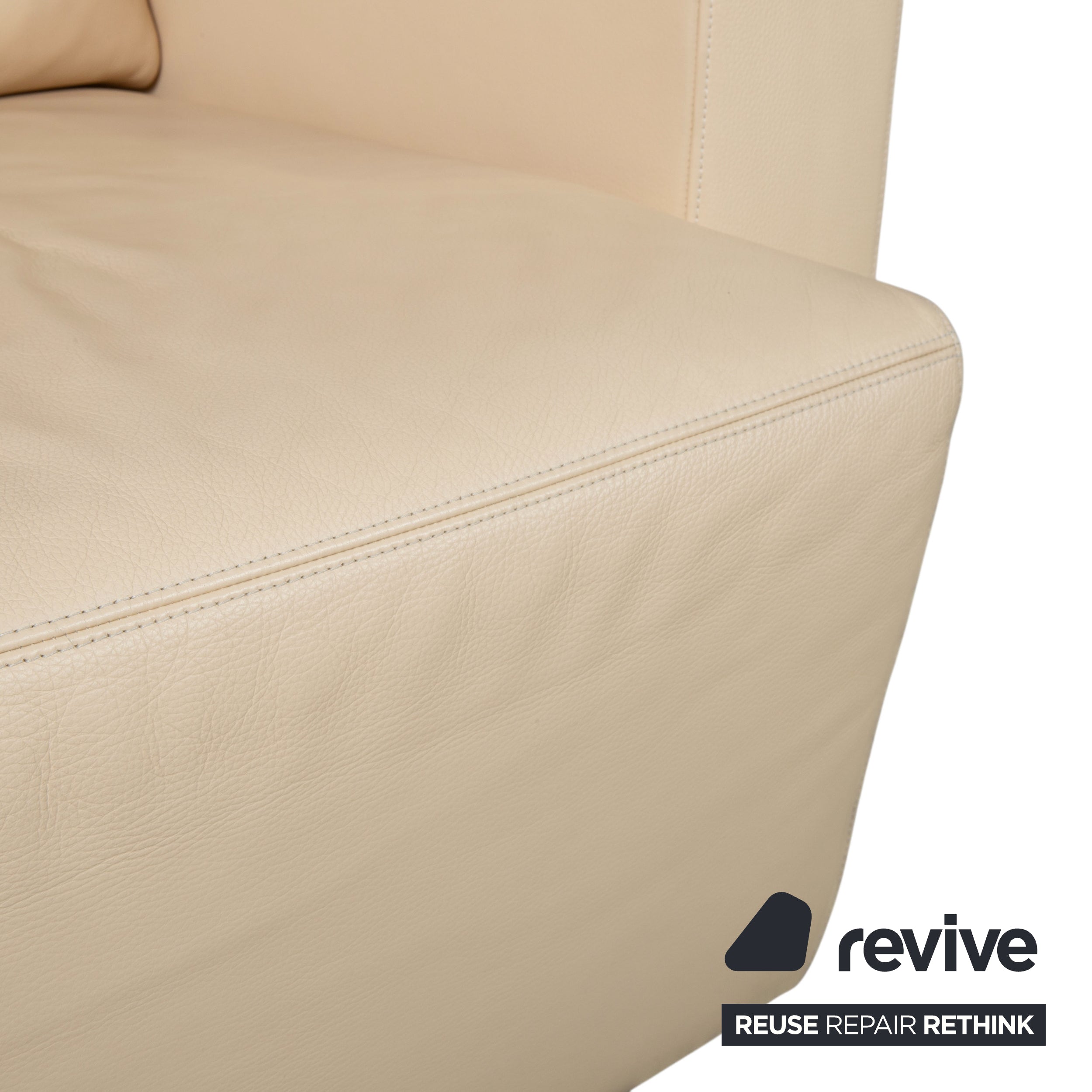 Walter Knoll Nelson Leather Armchair Cream Beige