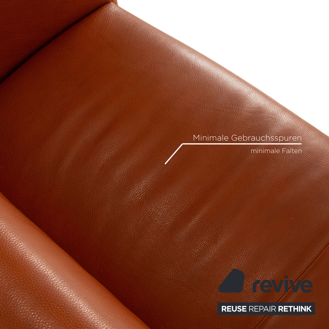 Walter Knoll Norman 350 Leather Two Seater Brown Sofa Couch