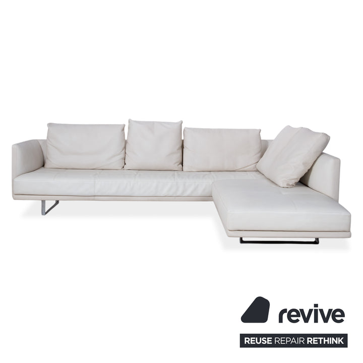 Walter Knoll Prime Time Leder Ecksofa Beige Sofa Couch