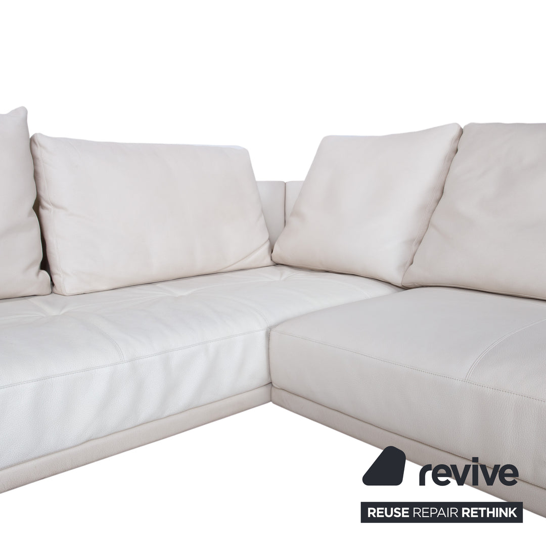 Walter Knoll Prime Time Leder Ecksofa Beige Sofa Couch