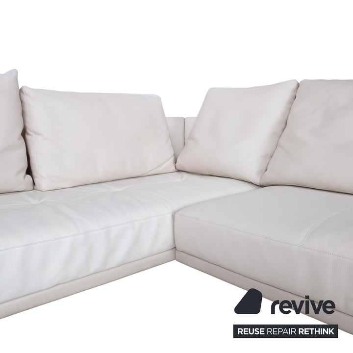 Walter Knoll Prime Time Leder Ecksofa Beige Sofa Couch