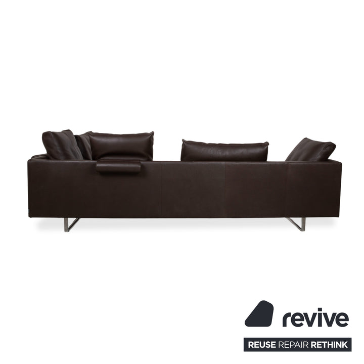 Walter Knoll Prime Time Leder Ecksofa Braun Recamiere Rechts Couch
