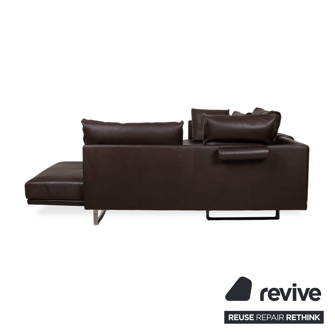 Walter Knoll Prime Time Leder Ecksofa Braun Recamiere Rechts Couch