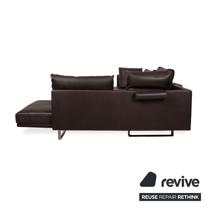 Walter Knoll Prime Time Leder Ecksofa Braun Recamiere Rechts Couch