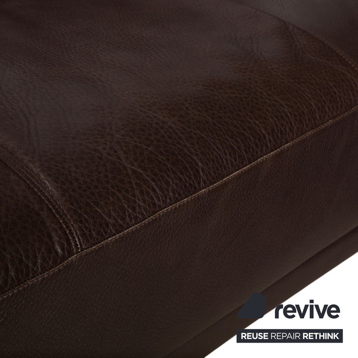 Walter Knoll Prime Time Leather Corner Sofa Brown Chaise Longue Right Couch