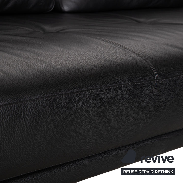 Walter Knoll Prime Time Leather Chrome Corner Sofa Black Sofa Couch