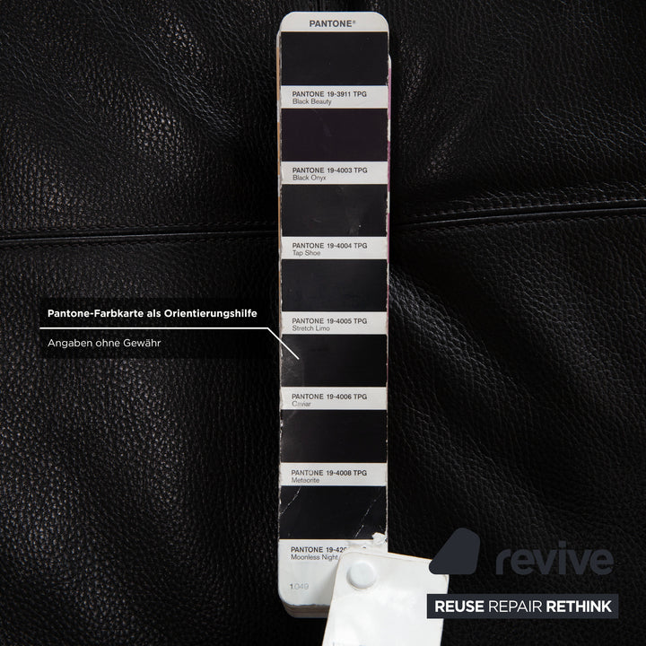 Walter Knoll Prime Time Leder Chrom Ecksofa Schwarz Sofa Couch