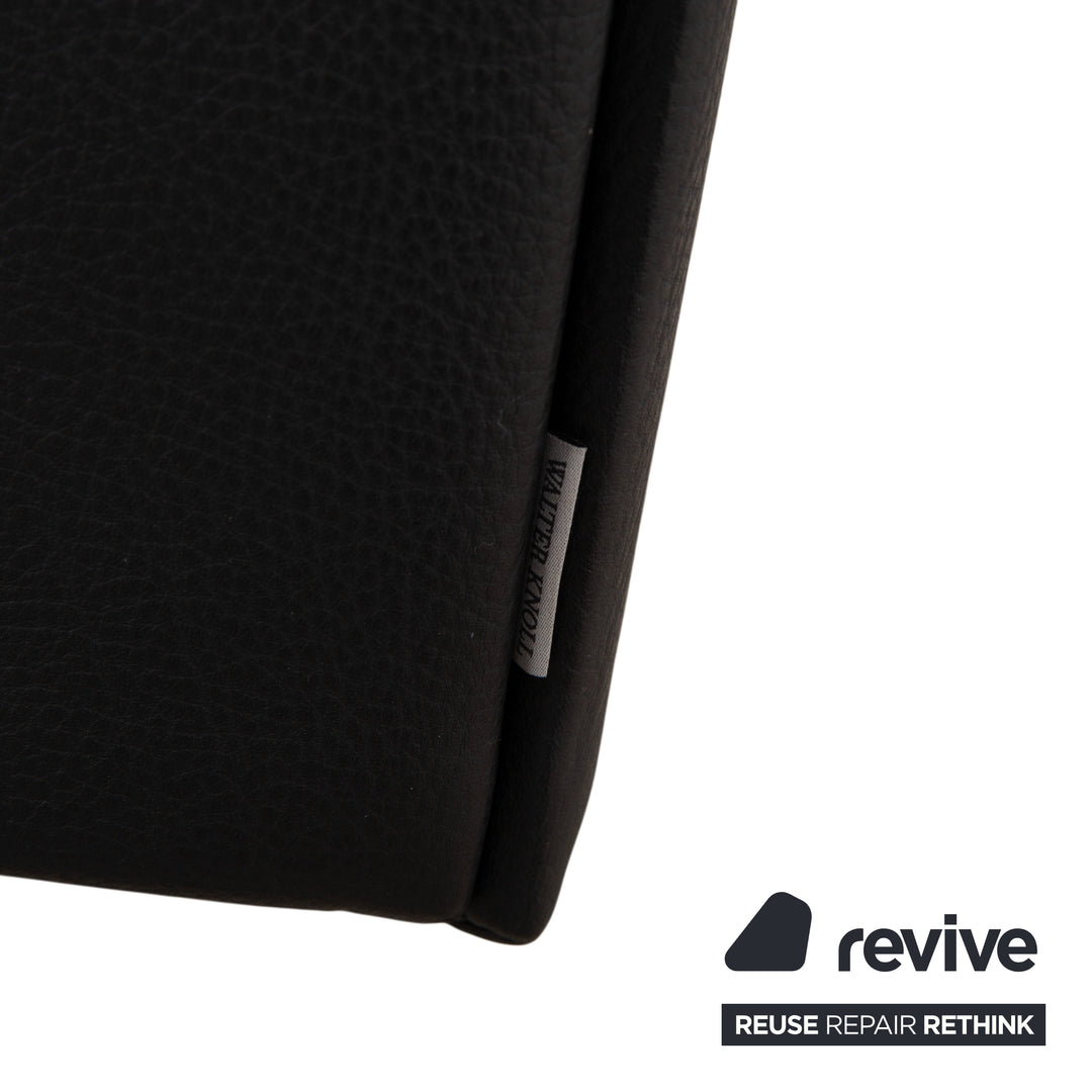 Walter Knoll Prime Time Leder Chrom Ecksofa Schwarz Sofa Couch