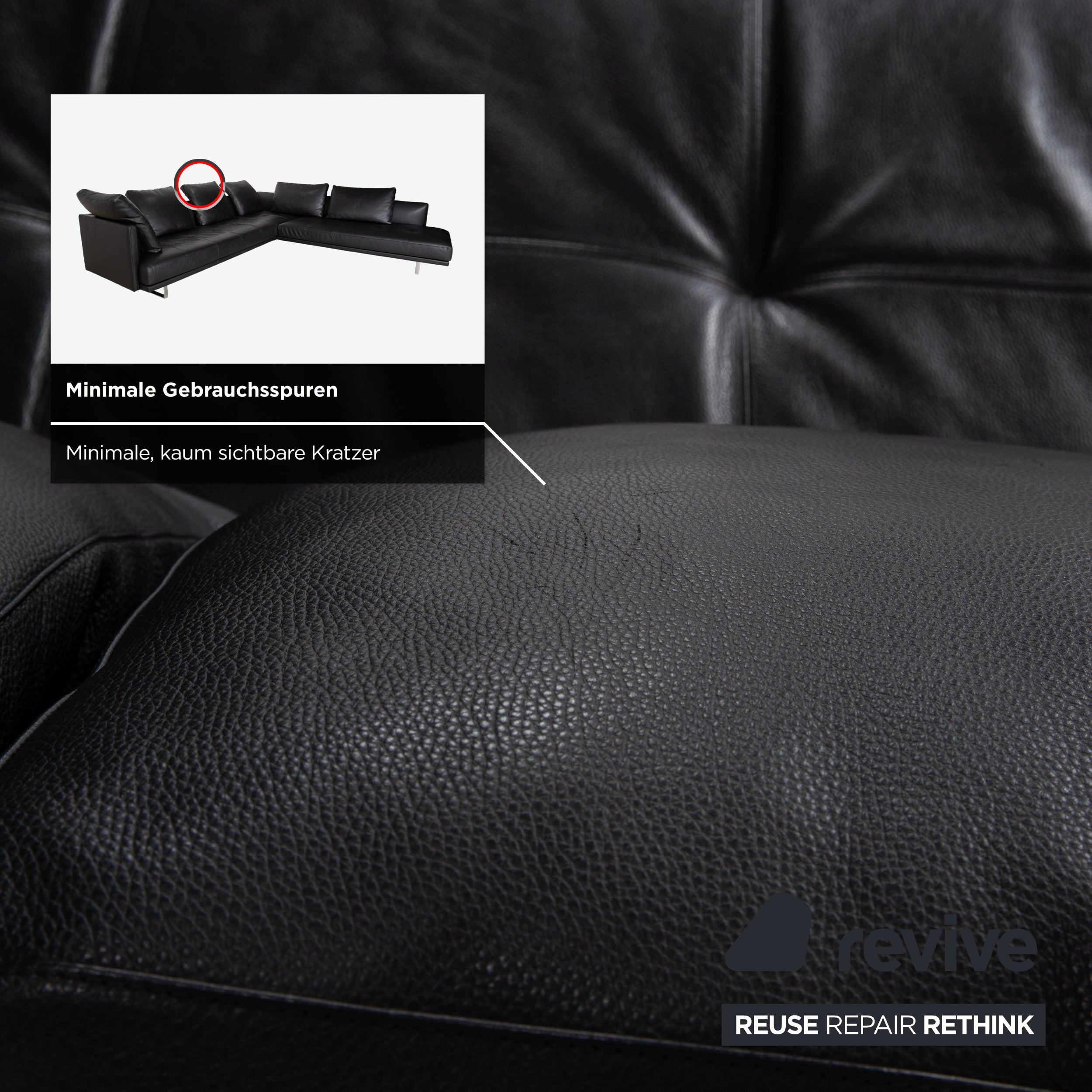 Walter Knoll Prime Time Leder Chrom Ecksofa Schwarz Sofa Couch