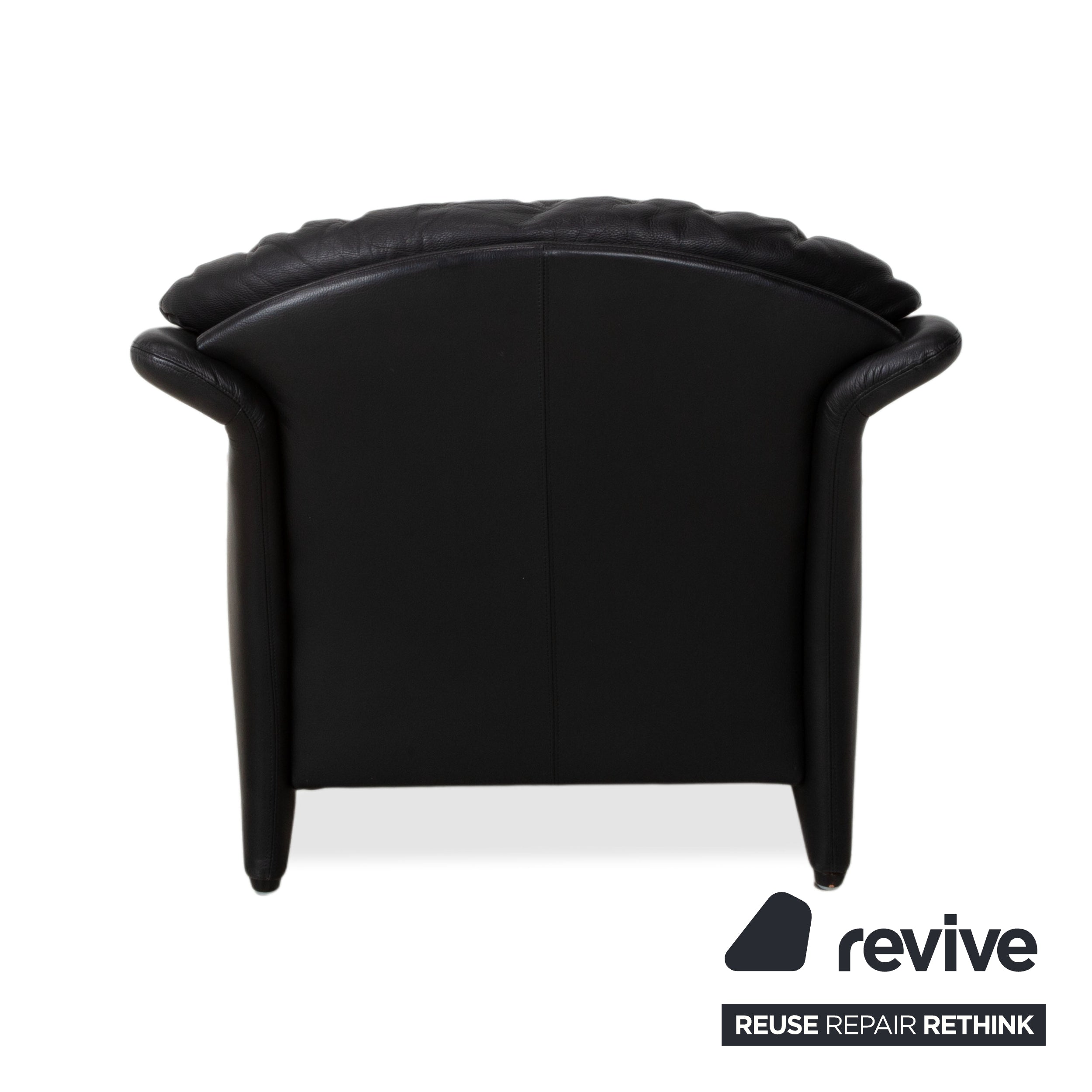 Walter Knoll Scarlett leather armchair black