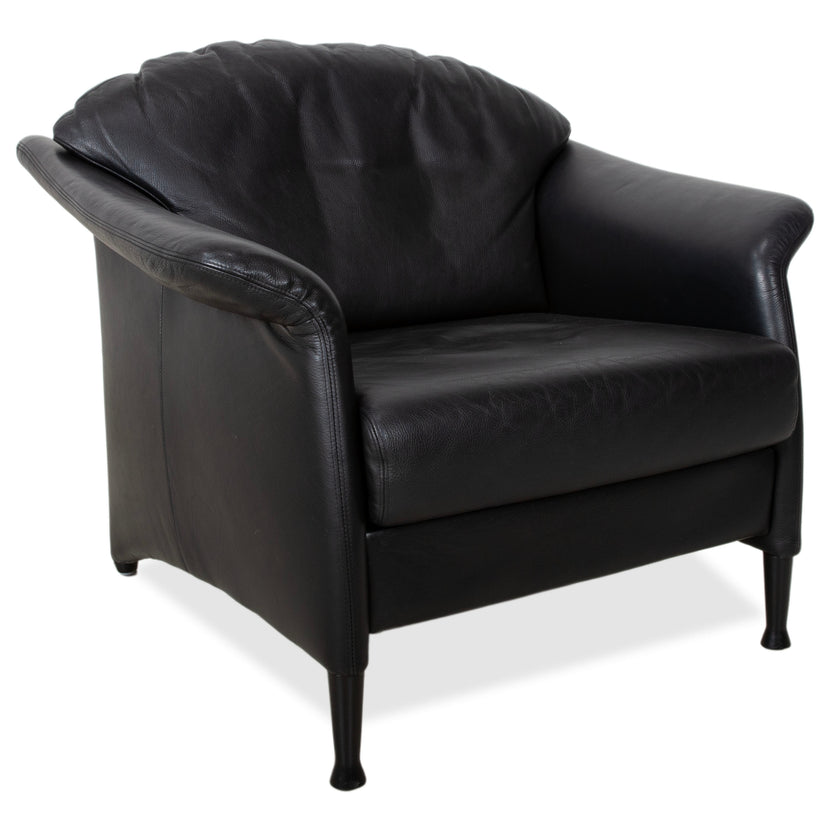 Walter Knoll Scarlett leather armchair black