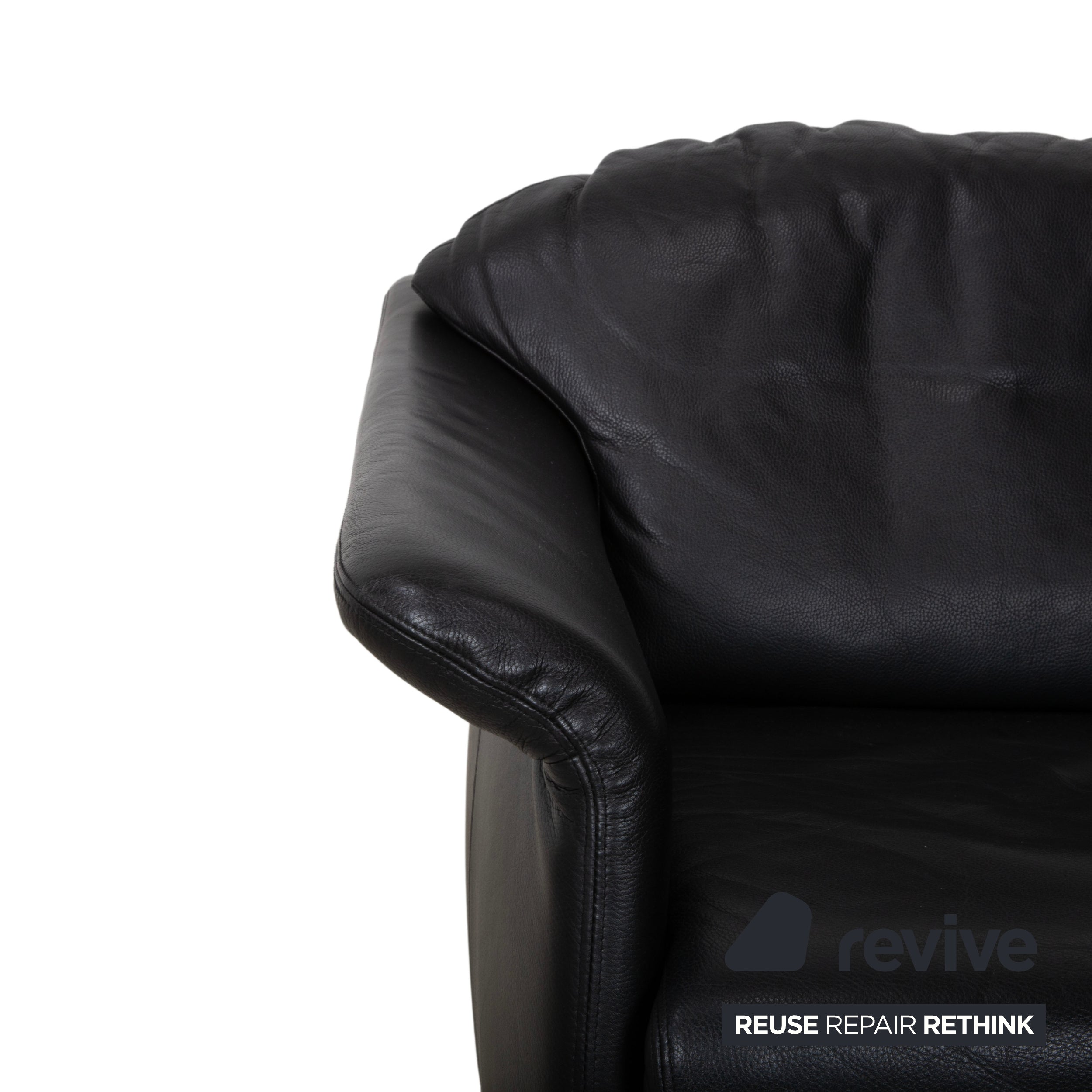 Walter Knoll Scarlett leather armchair black