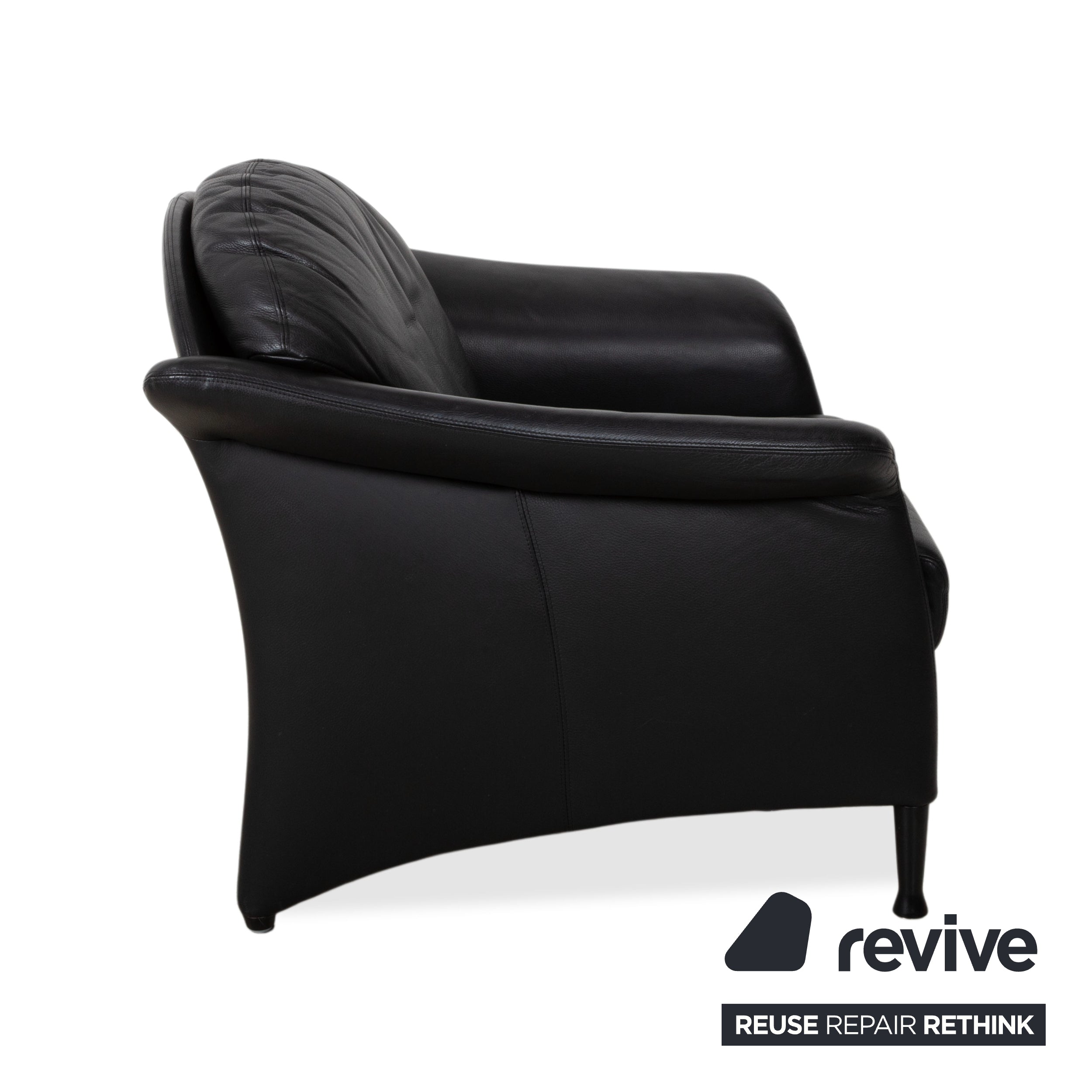 Walter Knoll Scarlett leather armchair black