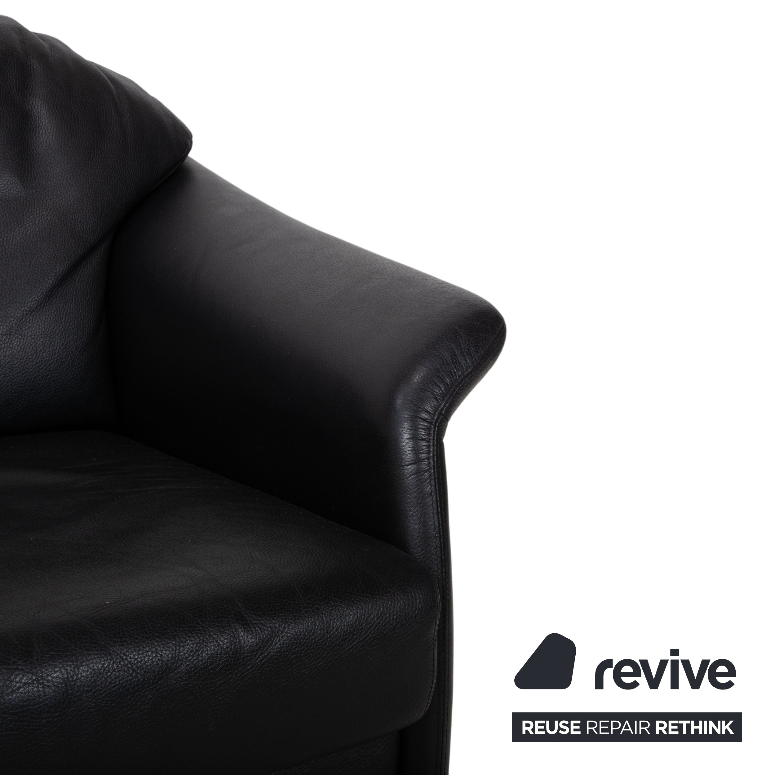 Walter Knoll Scarlett leather armchair black