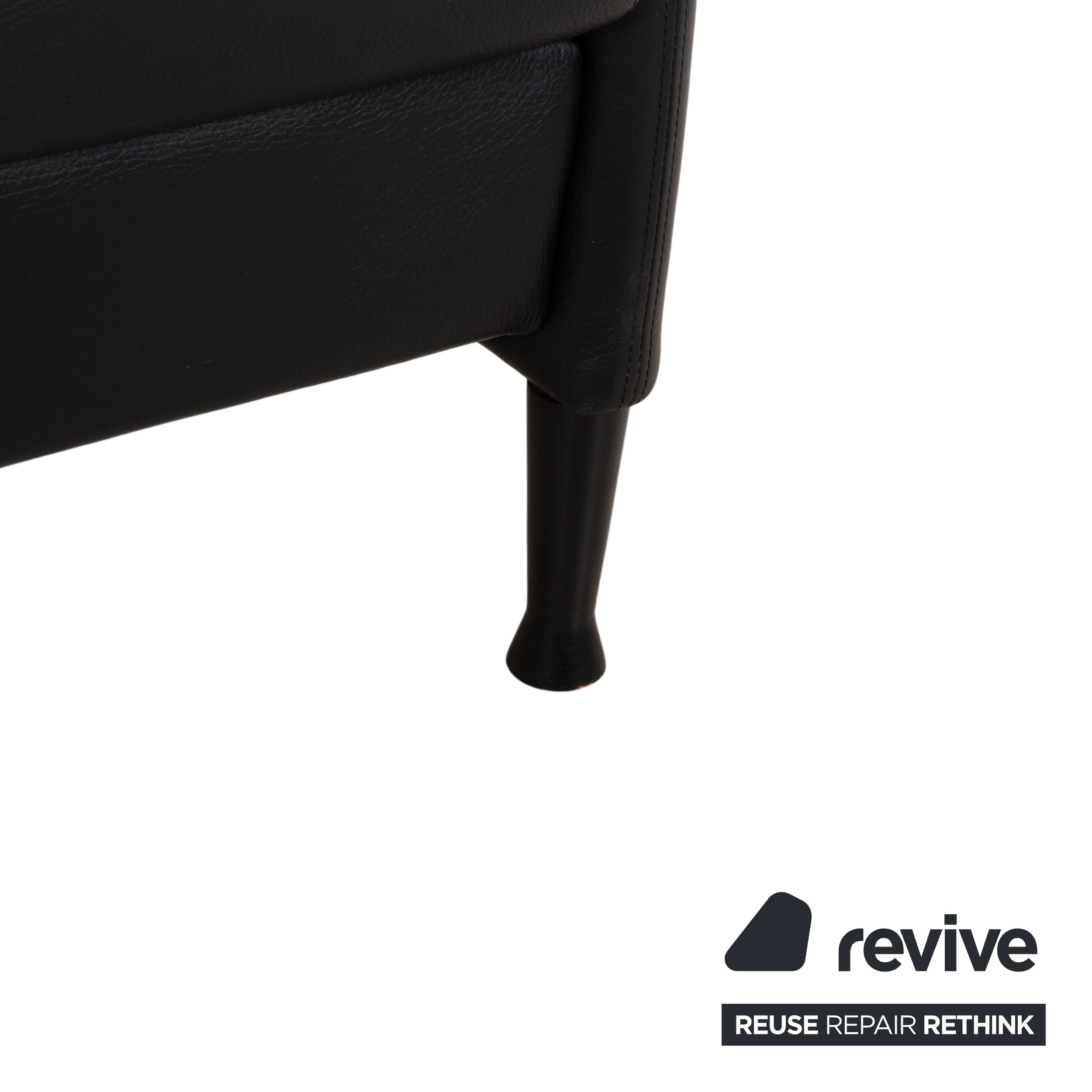 Walter Knoll Scarlett leather armchair black