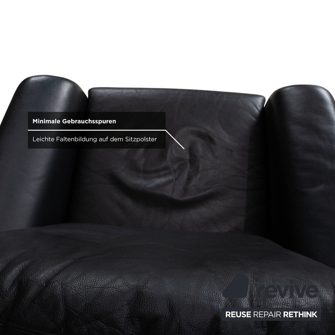 Walter Knoll Scarlett Leder Sessel Schwarz