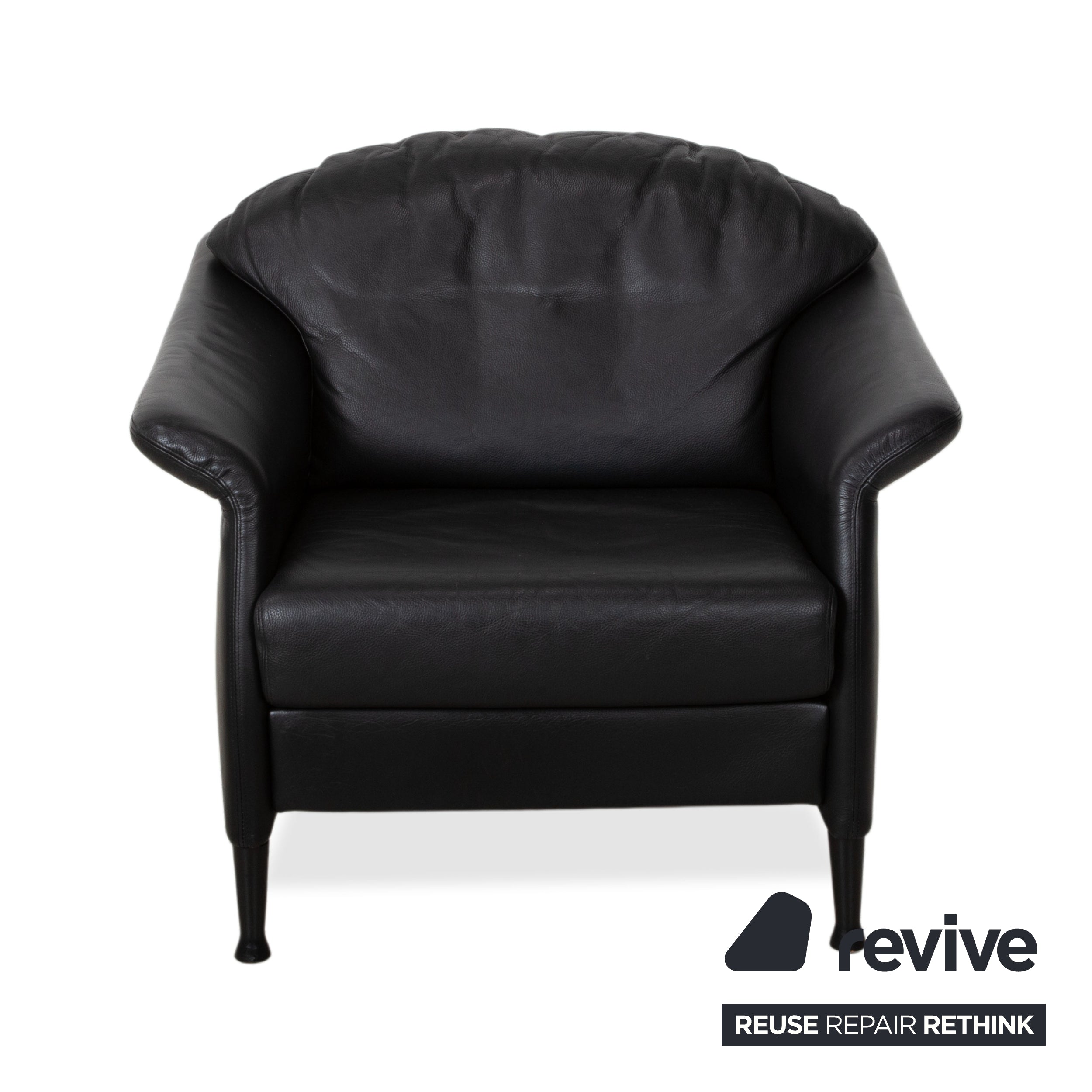 Walter Knoll Scarlett leather armchair black