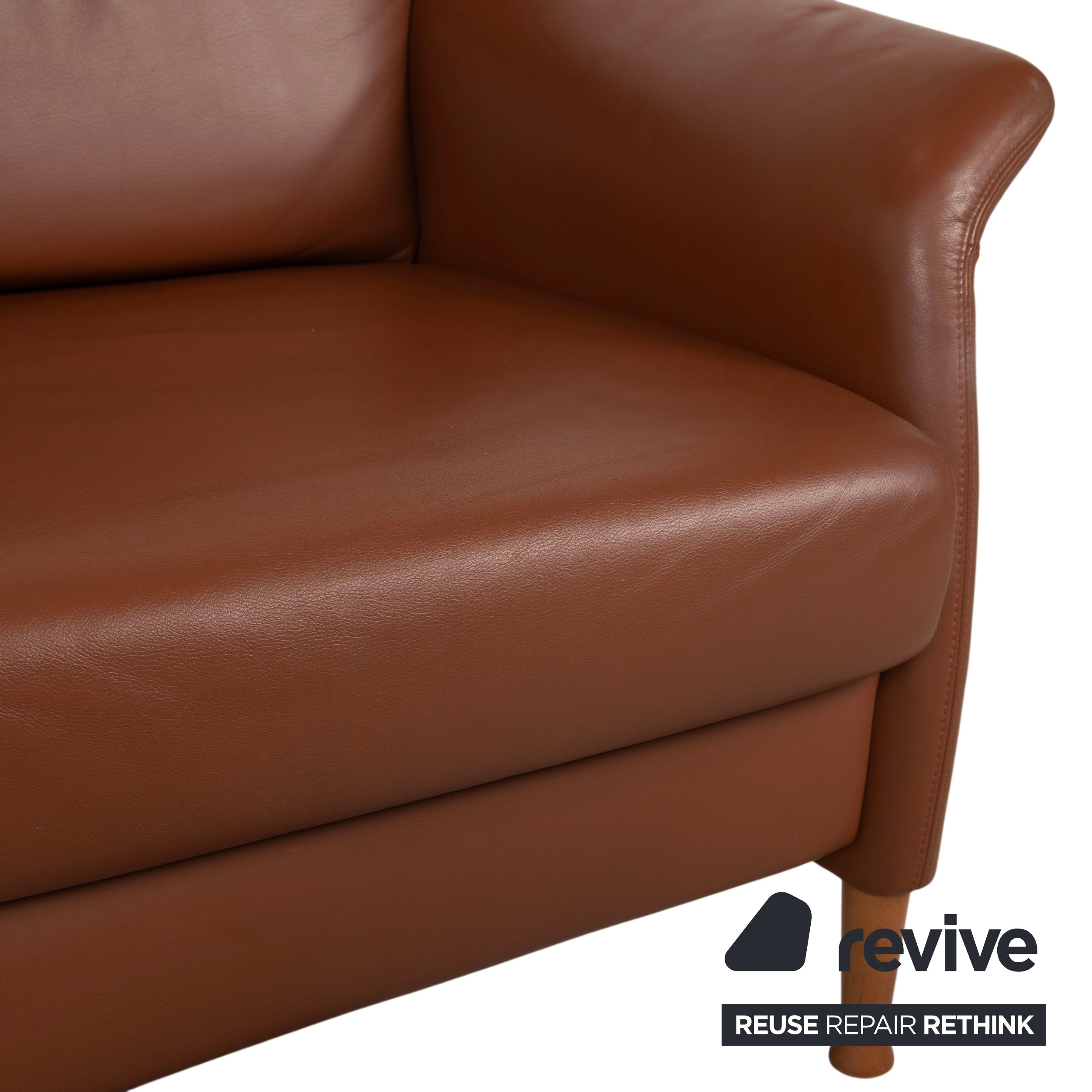 Walter Knoll Armchair Leather Red-Brown Cognac Terracotta