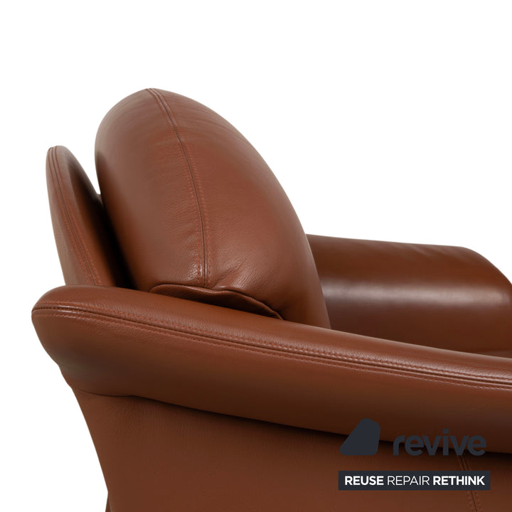 Walter Knoll Armchair Leather Red-Brown Cognac Terracotta