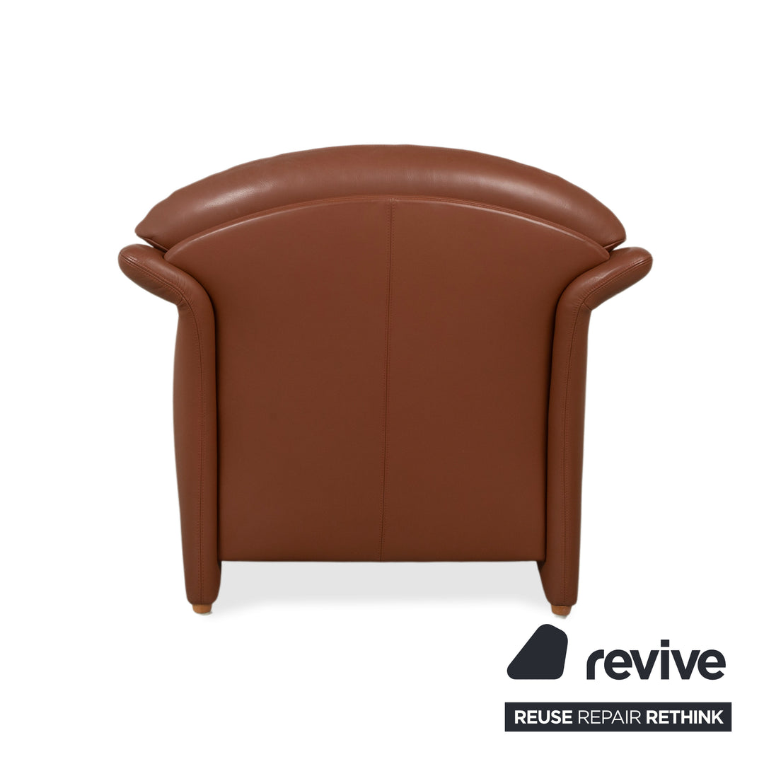 Walter Knoll Armchair Leather Red-Brown Cognac Terracotta