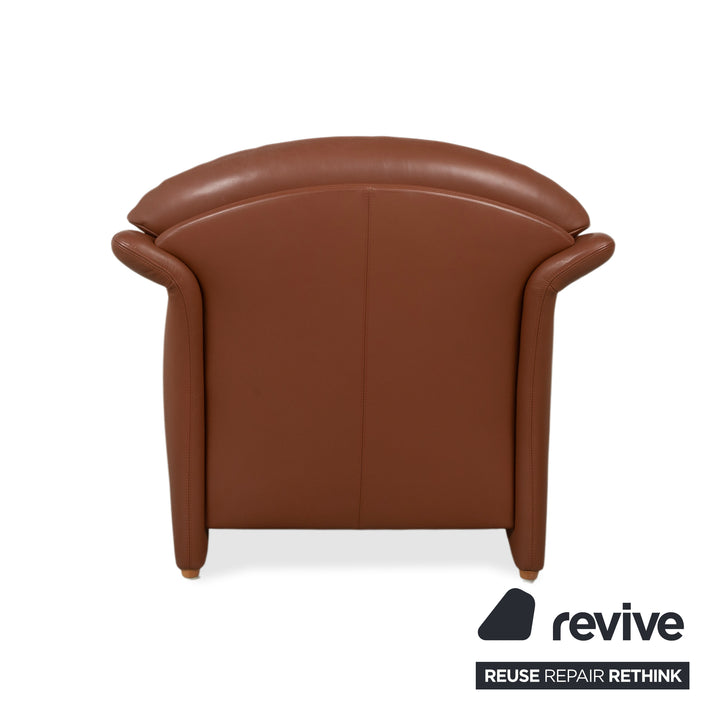 Walter Knoll Armchair Leather Red-Brown Cognac Terracotta