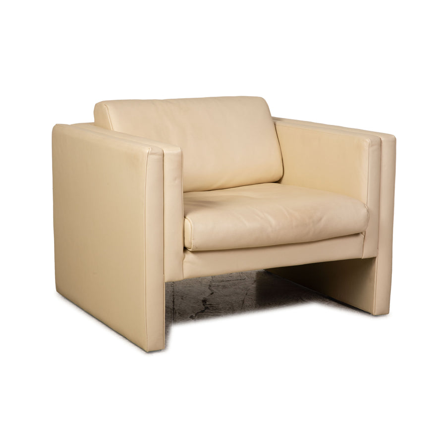Walter Knoll Studio 191 leather armchair cream