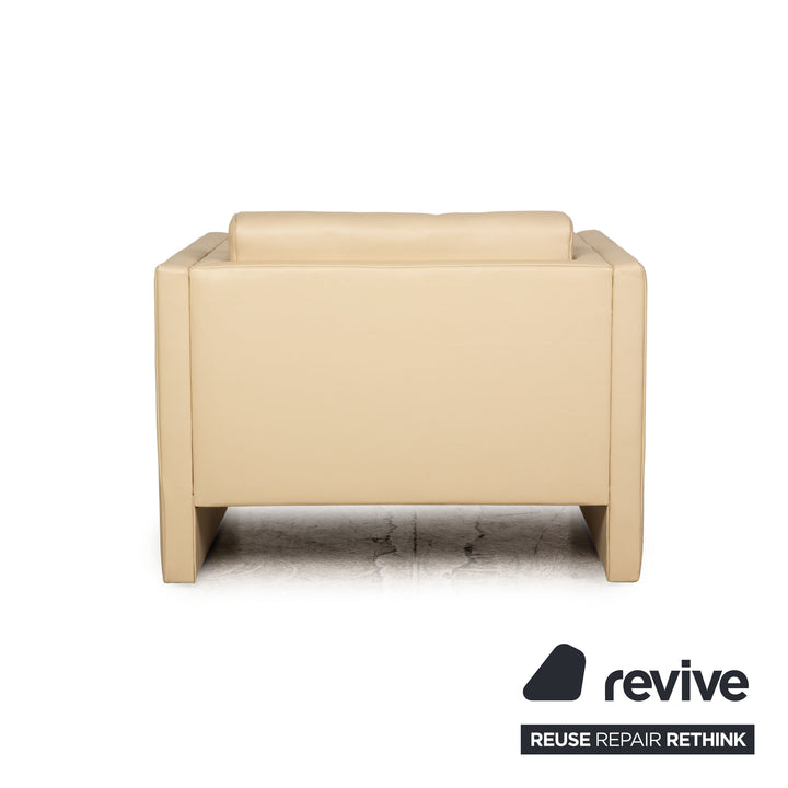 Walter Knoll Studio 191 leather armchair cream