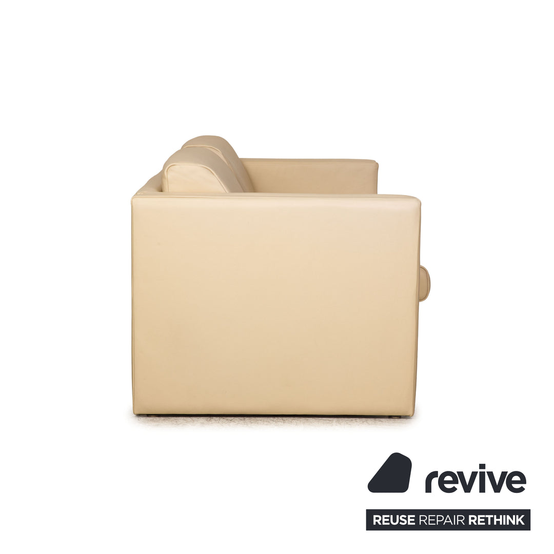 Walter Knoll Studio 191 leather sofa set cream three-seater two-seater couch