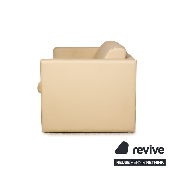 Walter Knoll Studio 191 leather sofa set cream three-seater two-seater couch