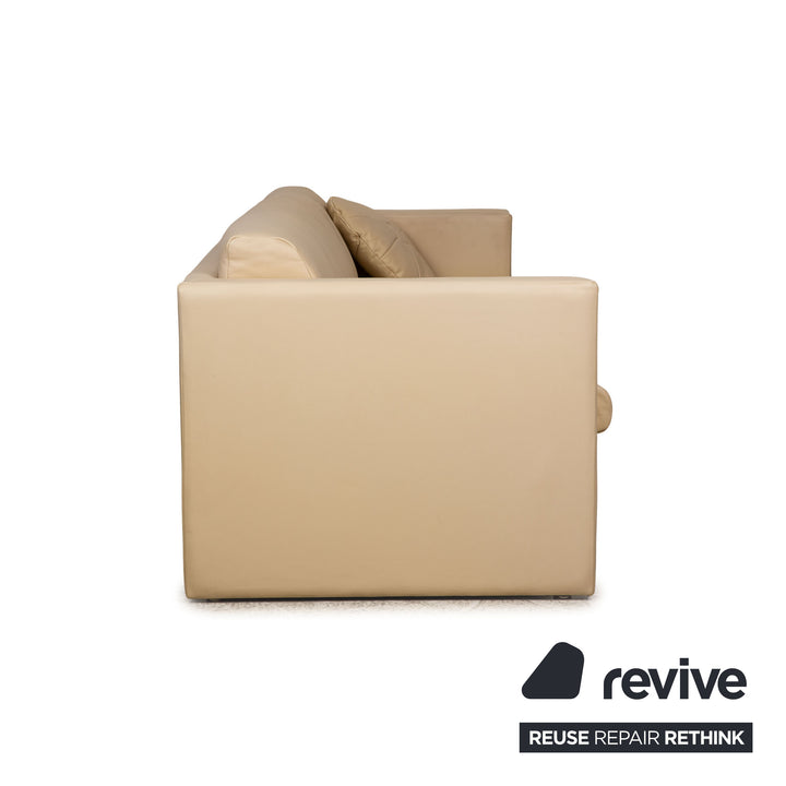 Walter Knoll Studio 191 leather sofa set cream three-seater two-seater couch