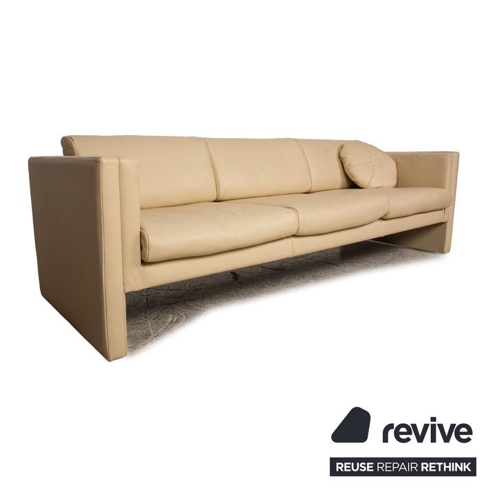 Walter Knoll Studio 191 leather sofa set cream three-seater two-seater couch