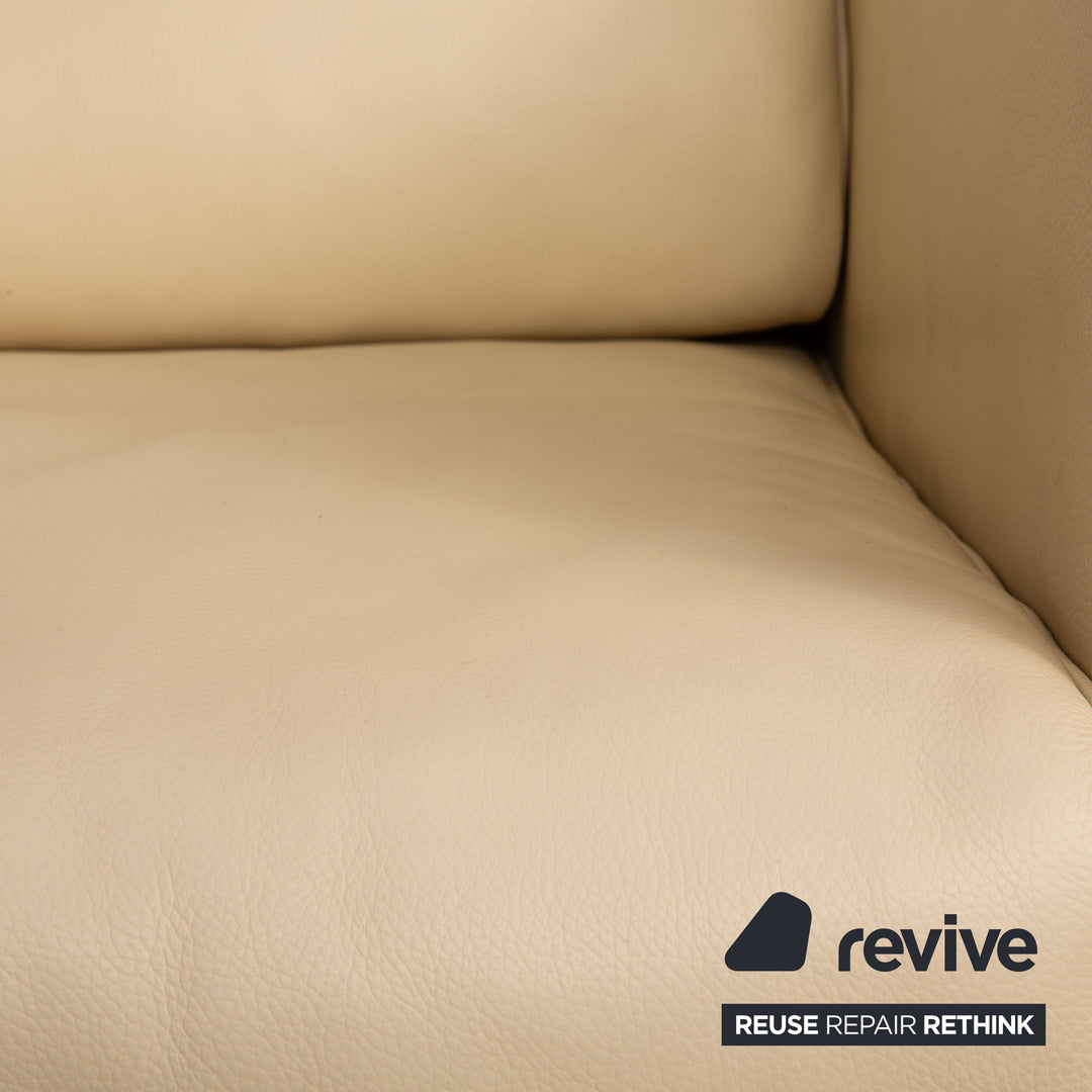 Walter Knoll Studio 191 leather sofa set cream three-seater two-seater couch