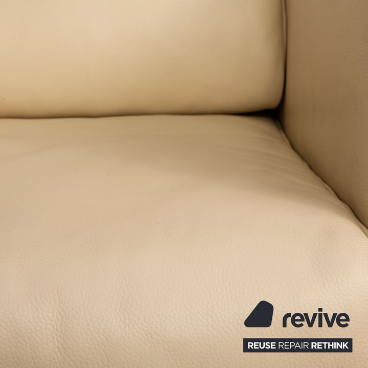 Walter Knoll Studio 191 leather sofa set cream three-seater two-seater couch