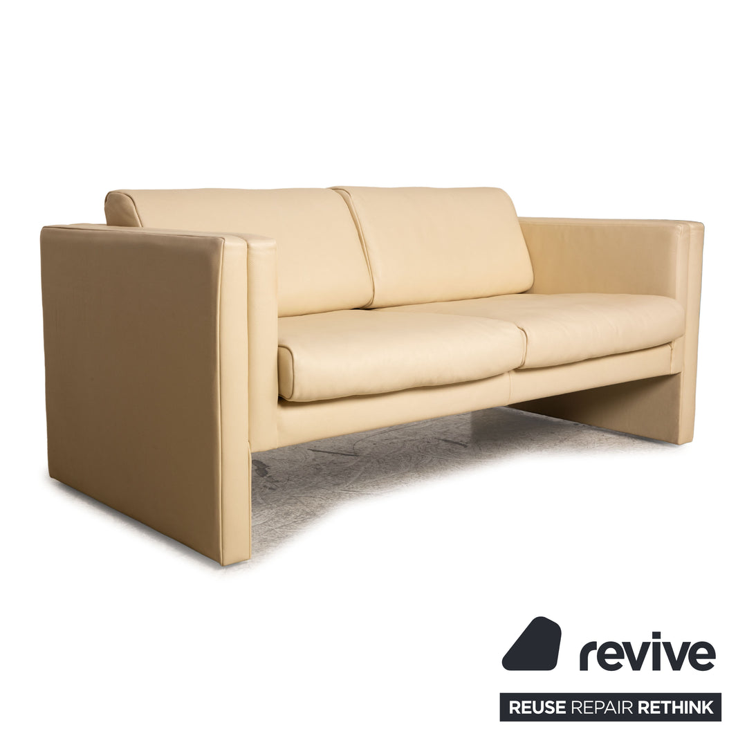 Walter Knoll Studio 191 leather sofa set cream three-seater two-seater couch