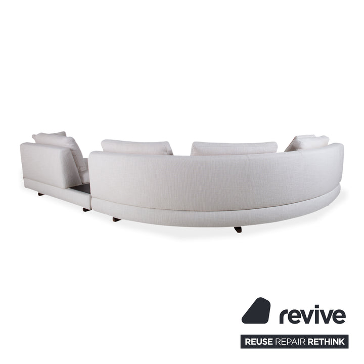 Walter Knoll Tama Garnitur Stoff Ecksofa Hocker Creme Beige Sofa Couch