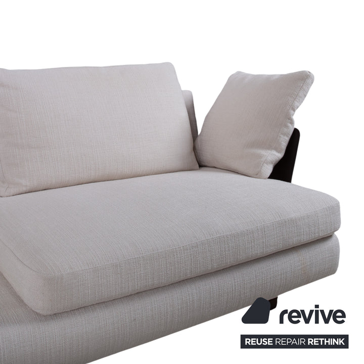 Walter Knoll Tama Garnitur Stoff Ecksofa Hocker Creme Beige Sofa Couch