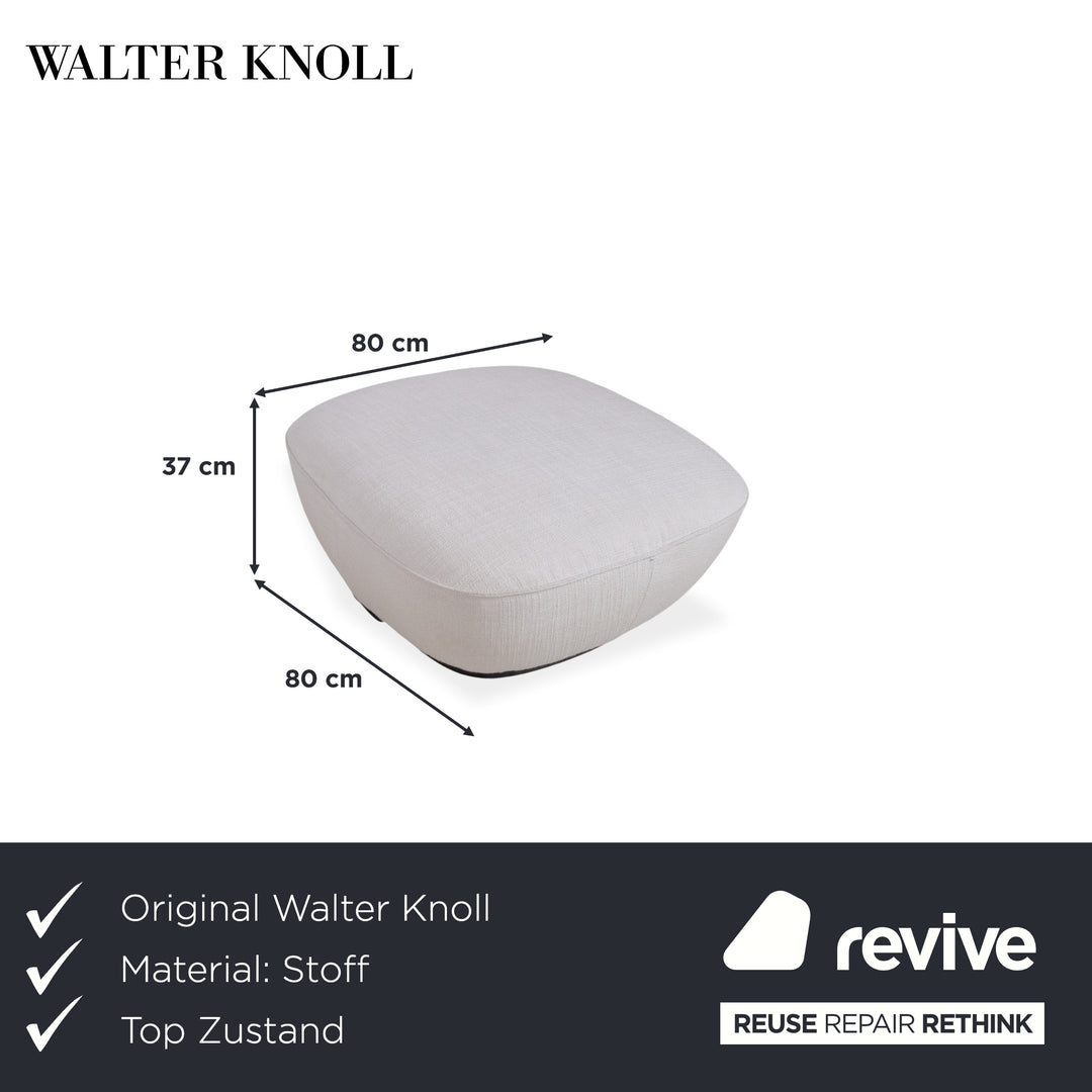 Walter Knoll Tama Stoff Hocker Creme
