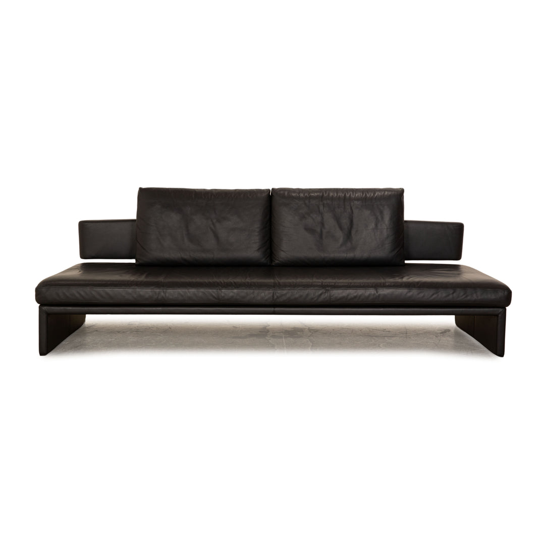 Walter Knoll Together Leder Dreisitzer Anthrazit Sofa Couch manuelle Funktion